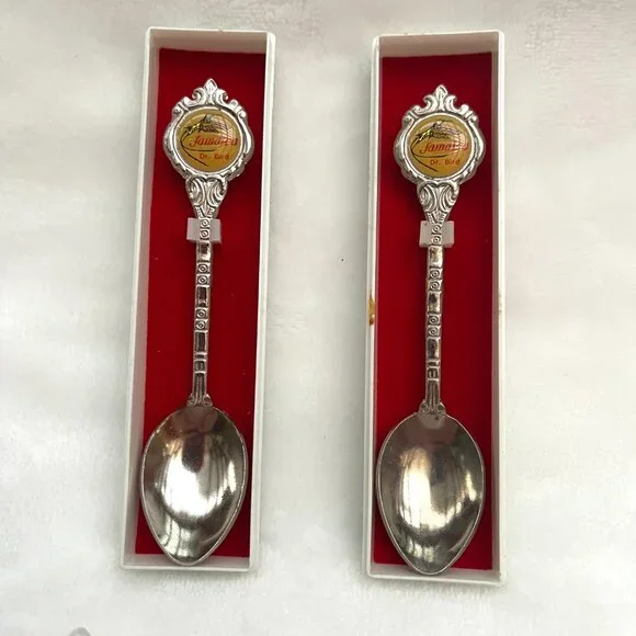 NIB Dr Bird Collectable Jamaica Miniature Souvenir Spoon Bundle Vintage - Picture 1 of 7